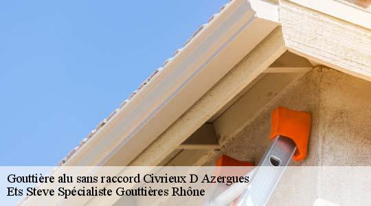 Gouttière alu sans raccord  civrieux-d-azergues-69380 Ets Steve Spécialiste Gouttières Rhône
