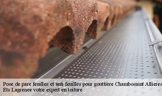 Pose de pare feuilles et anti feuilles pour gouttière  chambosaint-allieres-69870 Ets Lagrenee votre expert en toiture