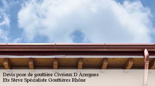 Devis pose de gouttière  civrieux-d-azergues-69380 Ets Steve Spécialiste Gouttières Rhône