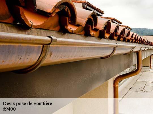 Devis pose de gouttière  gleize-69400 Ets Steve Spécialiste Gouttières Rhône