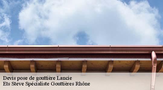 Devis pose de gouttière  lancie-69220 Ets Steve Spécialiste Gouttières Rhône