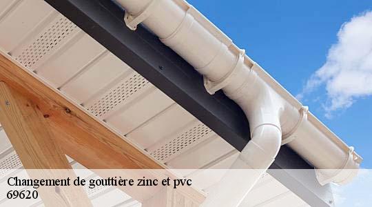 Changement de gouttière zinc et pvc  le-breuil-69620 Ets Steve Spécialiste Gouttières Rhône