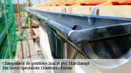 Changement de gouttière zinc et pvc  marchampt-69430 Ets Steve Spécialiste Gouttières Rhône