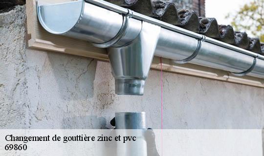 Changement de gouttière zinc et pvc  ouroux-69860 Ets Lagrenee votre expert en toiture