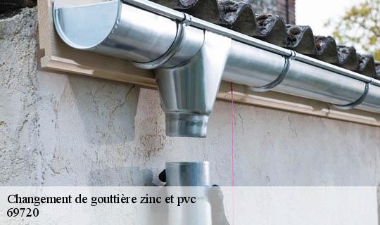 Changement de gouttière zinc et pvc  saint-laurent-de-mure-69720 Ets Lagrenee votre expert en toiture