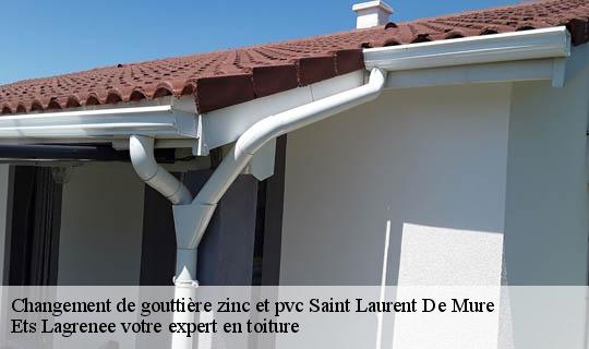 Changement de gouttière zinc et pvc  saint-laurent-de-mure-69720 Ets Lagrenee votre expert en toiture