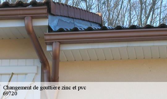Changement de gouttière zinc et pvc  saint-laurent-de-mure-69720 Ets Lagrenee votre expert en toiture