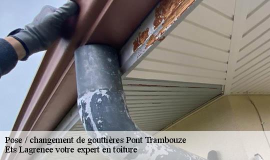 Pose / changement de gouttières  pont-trambouze-69240 Ets Lagrenee votre expert en toiture