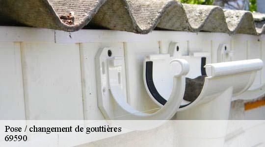 Pose / changement de gouttières  mosoeuvre-69590 Ets Steve Spécialiste Gouttières Rhône