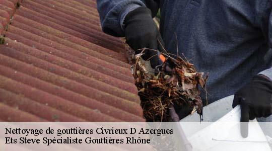 Nettoyage de gouttières  civrieux-d-azergues-69380 Ets Steve Spécialiste Gouttières Rhône