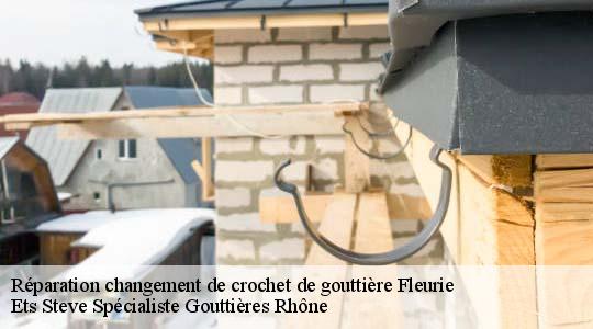 Réparation changement de crochet de gouttière  fleurie-69820 Ets Steve Spécialiste Gouttières Rhône