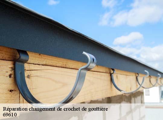 Réparation changement de crochet de gouttière  haute-rivoire-69610 Ets Steve Spécialiste Gouttières Rhône